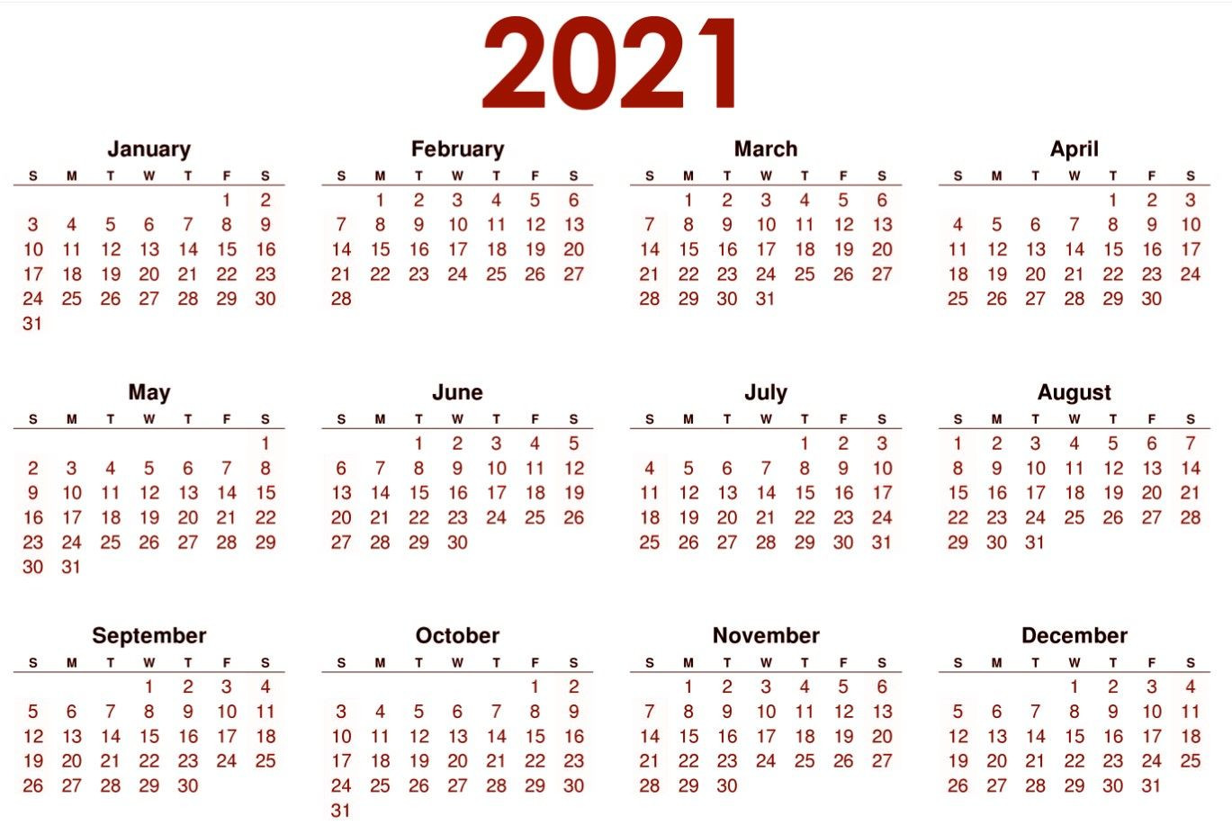 2021 Term Dates