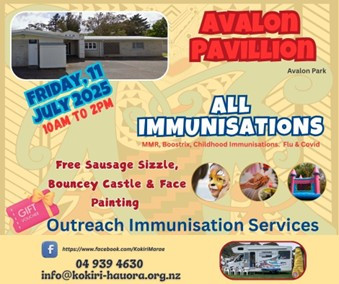 Immunisations 11 July 2025 Avalon Pavillion