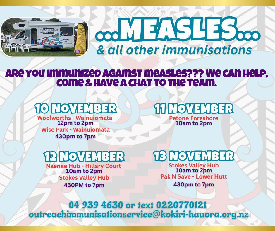 Immunisation Clinics 10   13 November
